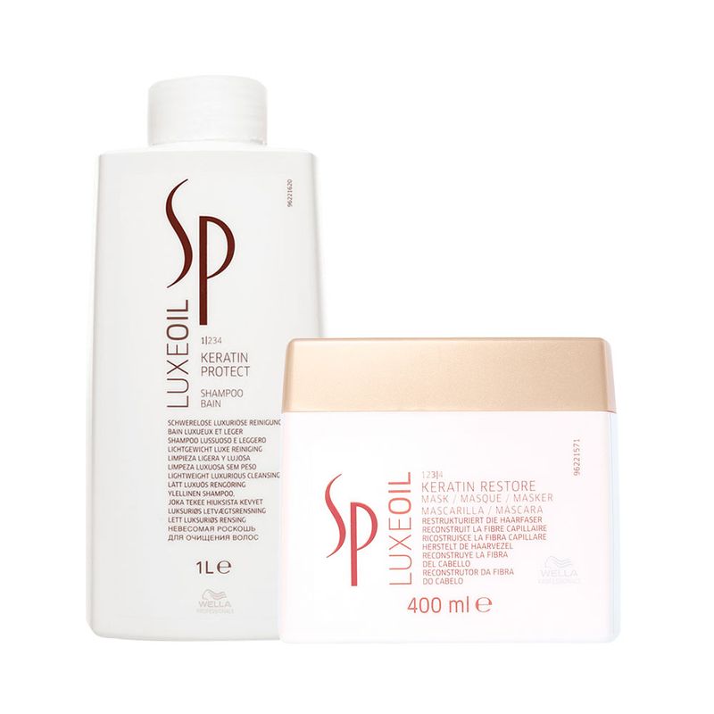 Kit Sp System Professional Luxe Oil Keratin - Shampoo 1000ml + Máscara 400ml