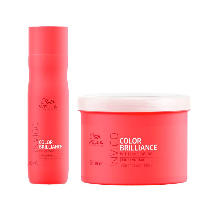 Kit Wella Professionals Invigo Color Brilliance - Shampoo 250ml + Máscara 500ml