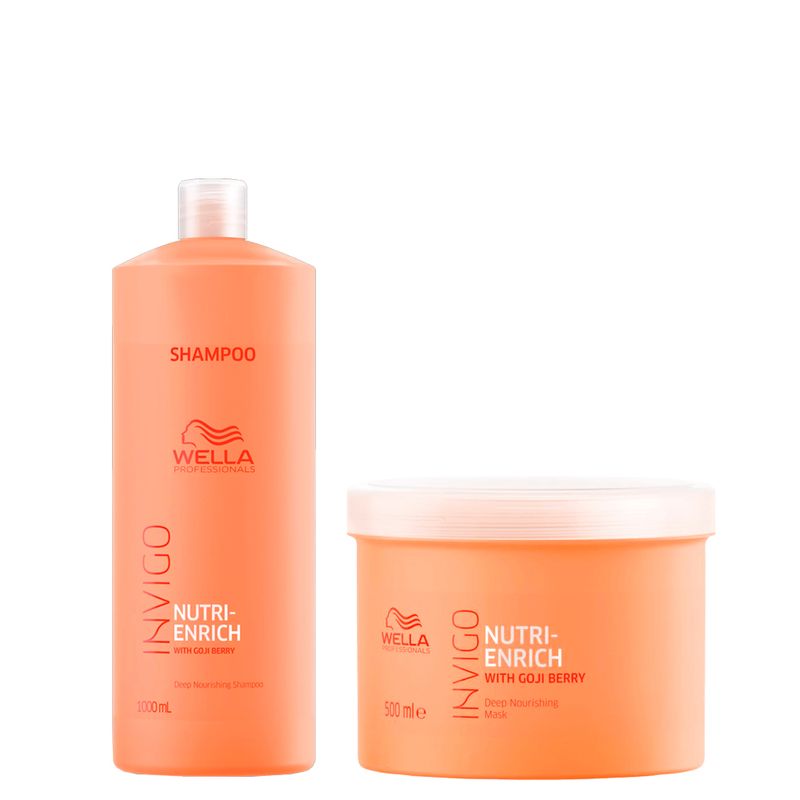 Kit Wella Professionals Invigo Nutri Enrich - Shampoo 1000ml + Máscara 500ml