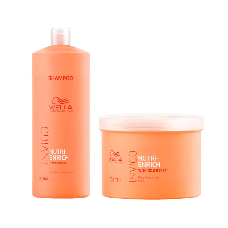 Kit Wella Professionals Invigo Nutri Enrich - Shampoo 1000ml + Máscara 500ml
