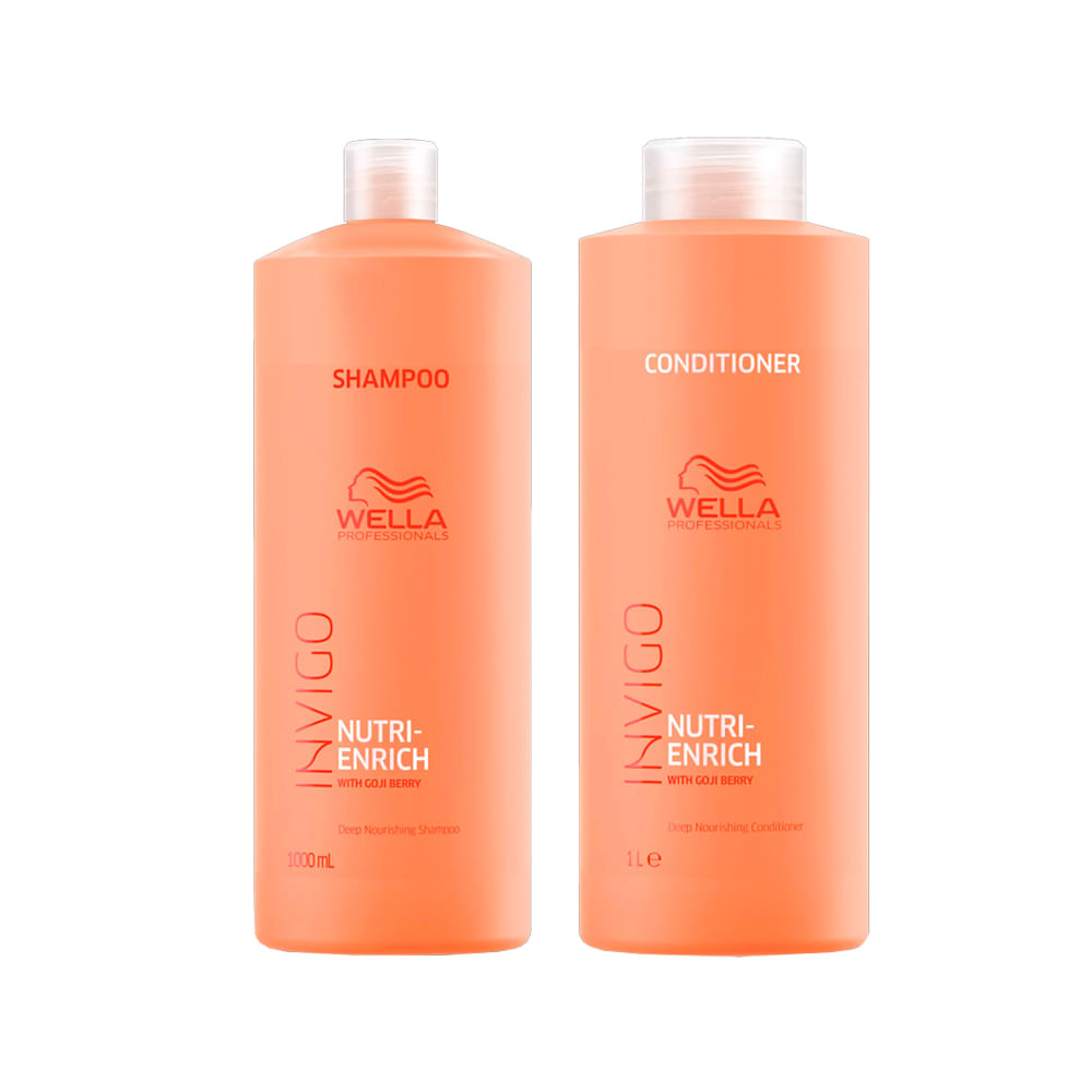 Kit Wella Professionals Invigo Nutri Enrich Shampoo 1000ml + Condicionador 1000ml