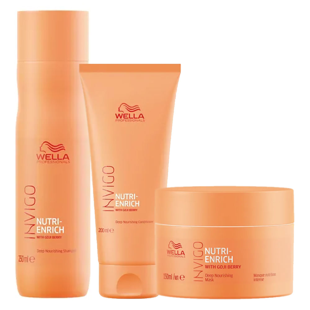 Wella Professionals Invigo Nutri-Enrich Kit - Shampoo + Condicionador + Máscara Kit