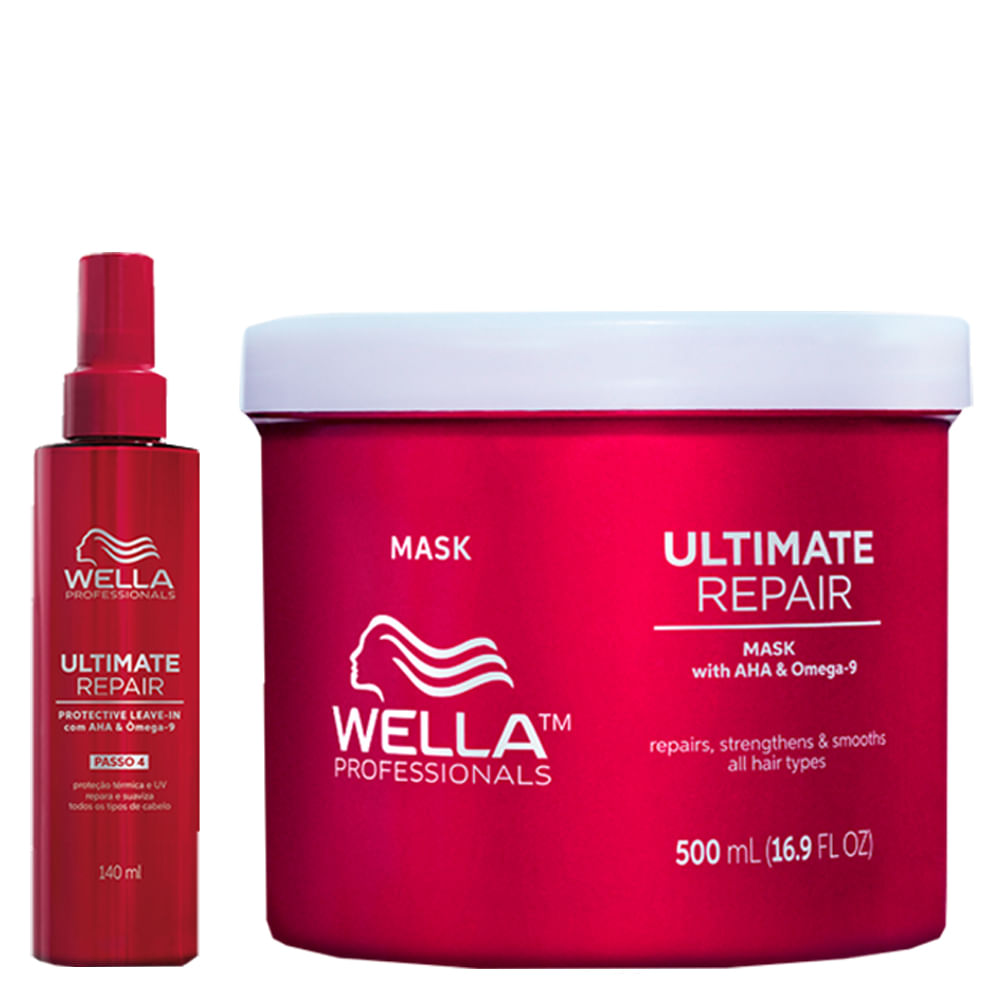 Kit Wella Professionals Ultimate Repair - Máscara 500ml + Leave-In 140ml