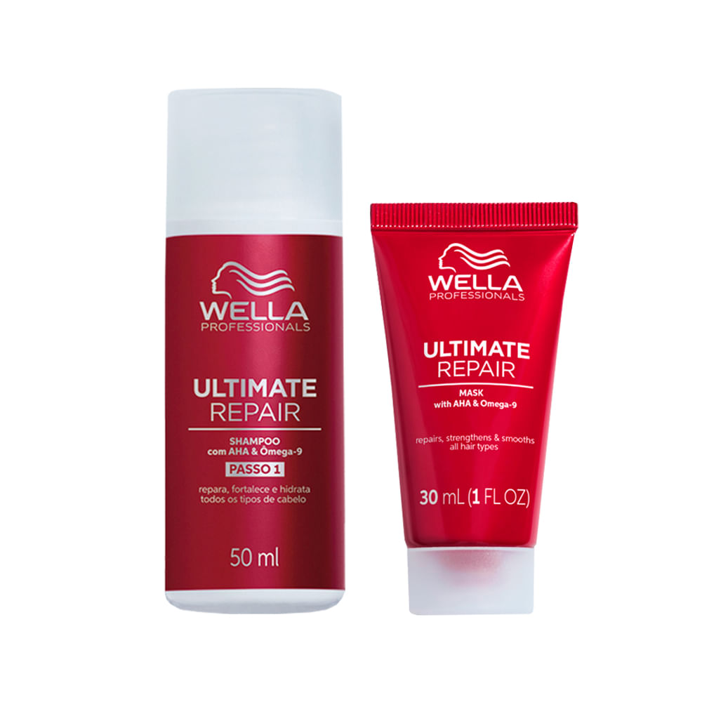 Kit Wella Professionals Ultimate Repair - Shampoo 50ml + Máscara 30ml