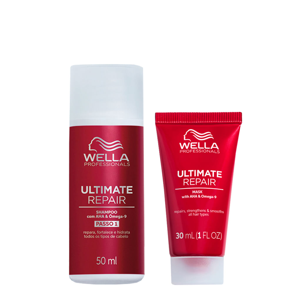 Kit Wella Professionals Ultimate Repair - Shampoo 50ml + Máscara 30ml