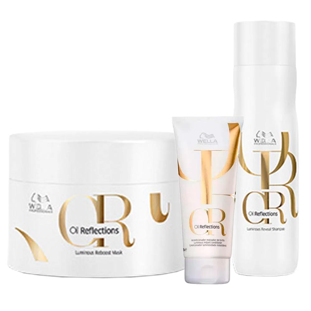 Wella Professionals Oil Reflections Kit – Shampoo + Condicionador + Máscara Kit