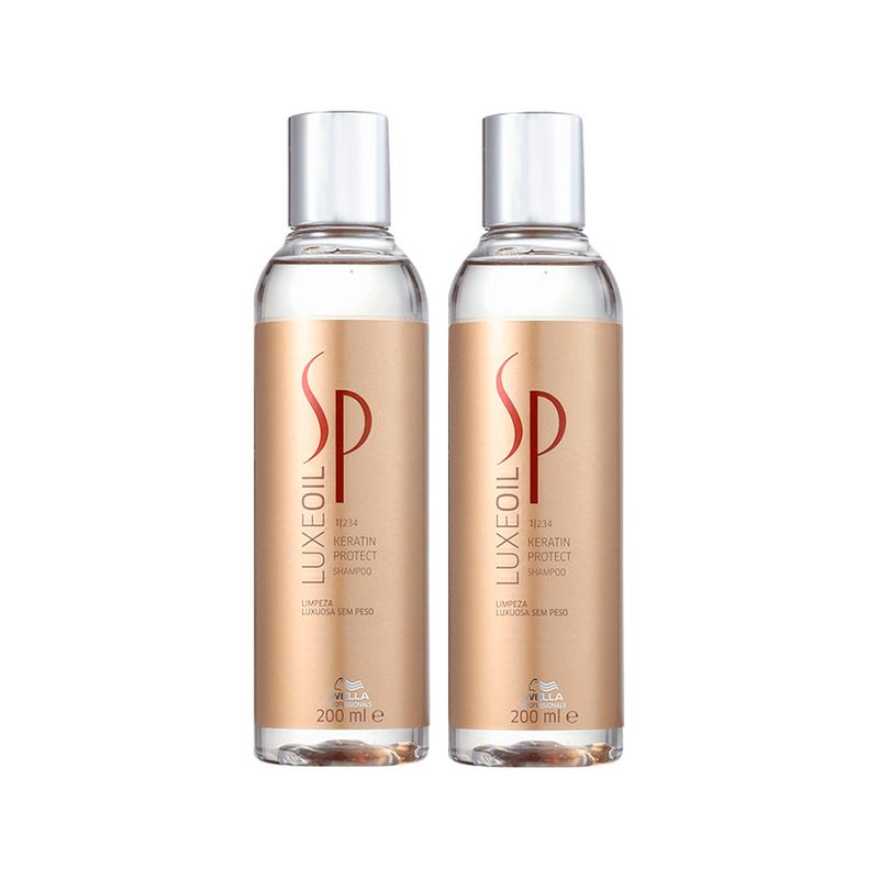 Kit Sp System Professional Luxe Oil Keratin Protect - Shampoo 200ml - 2 Unidades