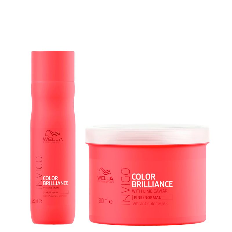 Kit Wella Professionals Invigo Color Brilliance - Shampoo 250ml + Máscara 500ml