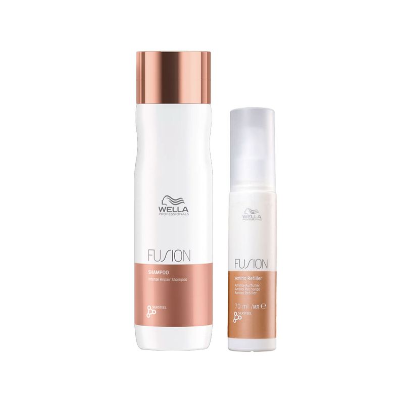 Kit Wella Professionals Fusion - Shampoo 250ml + Tratamento Reconstrução 70ml