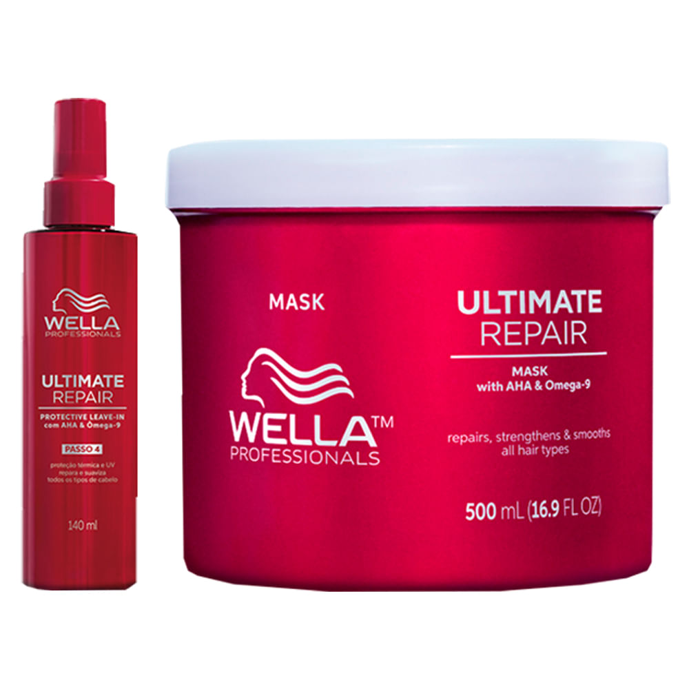 Kit Wella Professionals Ultimate Repair - Máscara 500ml + Leave-In 140ml